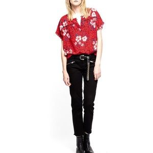 NWT Zadig & Voltaire Terson Penske Silk Blouse